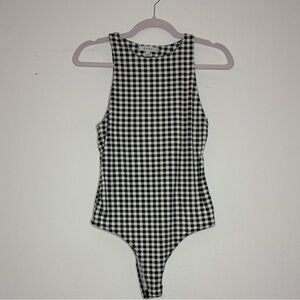 Gaze Monochrome Checkered Bodysuit
